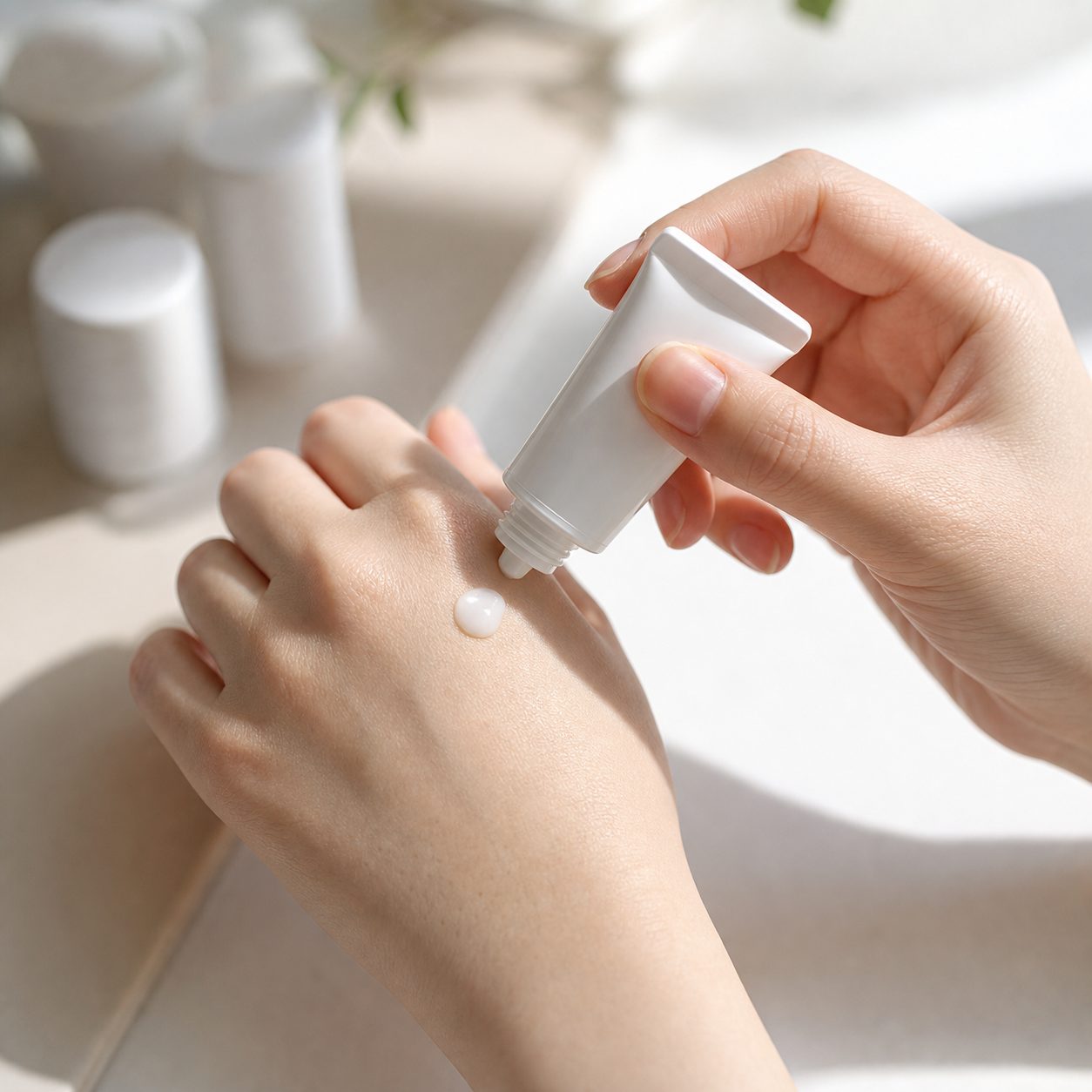 使用感を手で試す手元